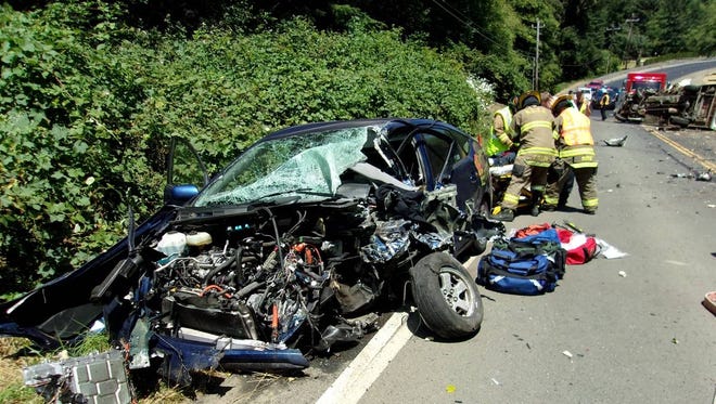 John Kitzhaber opposes Measure 110, which would help drug users avoid prison and get treatment, like his son Logan did after this DUID crash (photo: Oregon State Police).