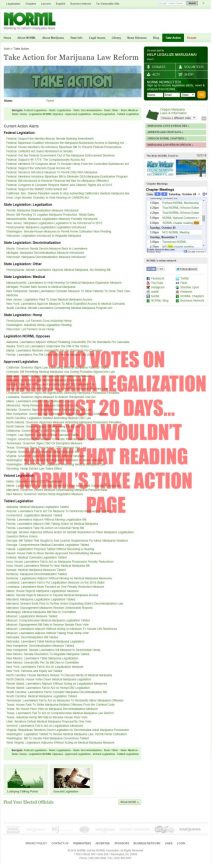 NORML's Take Action 20 Days Before Ohio Legalization Vote