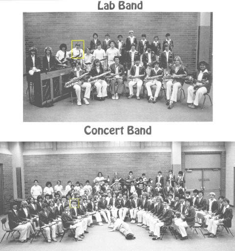 My 9th grade band pictures, featuring lots of Gen-X white men who grew up not knowing any black people.