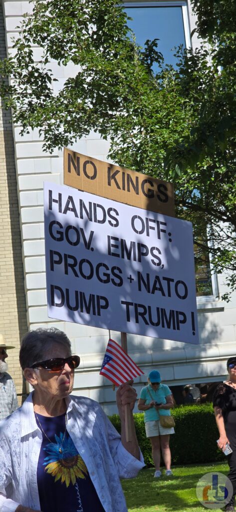No Kings. Hands Off: Gov Emps, Progs, NATO. Dump Trump