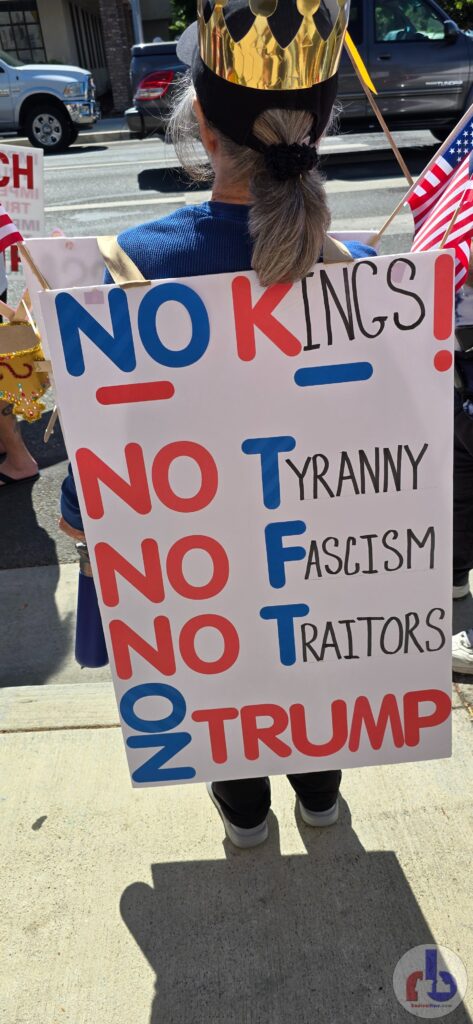 No Kings, No Tyranny, No Fascism, No Traitors, No Trump